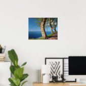 Bomen die de oceaan over het hoofd zien poster (Thuiskantoor)