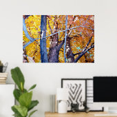 Bomen die herfstolling van bomen vormen poster (Thuiskantoor)