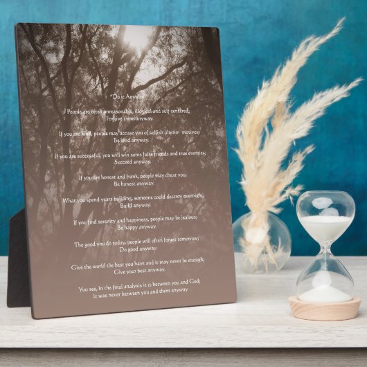 Bomen die 'hoe dan ook' zwaaien fotoplaat (Zijkant)