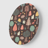 Bomen Dieren: Hand-getrokken Natuur Scene. Grote Klok (Hoek)