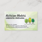 Bomen Doodles Logo | Landschapsarchitectuur  Visitekaartje (Voorkant)