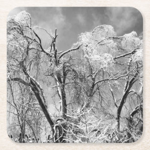 bomen draag winter kartonnen onderzetters