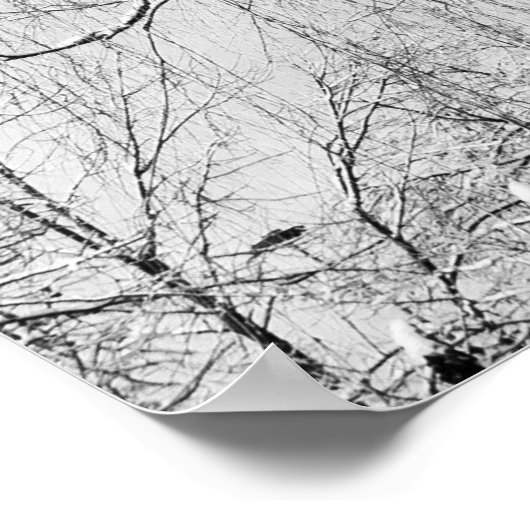 bomen draag winter poster (Hoek)