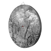 bomen dragen winter dartbord (Voorkant Rechts)