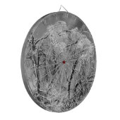 bomen dragen winter dartbord (Voorkant Links)