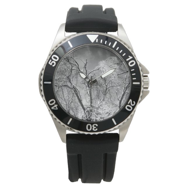 bomen dragen winter horloge (Voorkant)