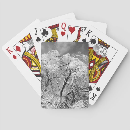 bomen dragen winter pokerkaarten (Achterkant)
