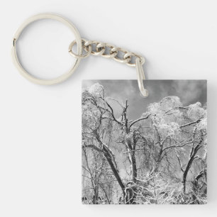 bomen dragen winter sleutelhanger