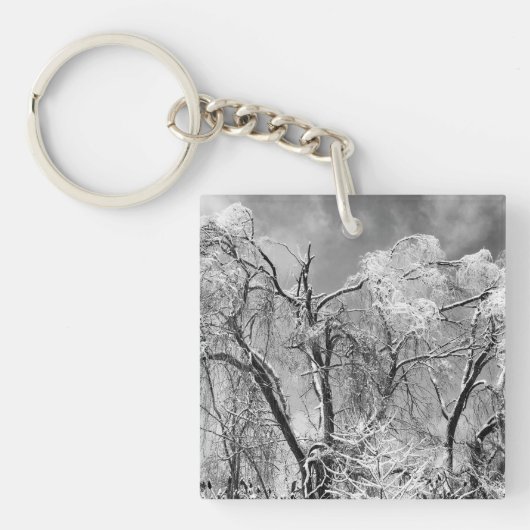 bomen dragen winter sleutelhanger (Voorkant)