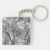 bomen dragen winter sleutelhanger (Achterkant)