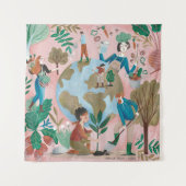 Bomen en aarde redden wandkleed (Voorkant)