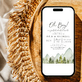 Bomen en bergen Baby shower Kaart