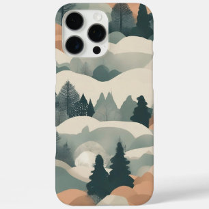 Bomen en bergen Boho Abstract Design iPhone 16 Pro Max Hoesje