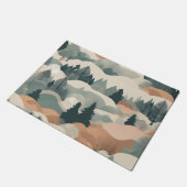 Bomen en bergen Boho Abstract Design Deurmat (Schuin)