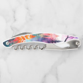 Bomen en bladeren waterverf bos kurkentrekker (Achterkant)