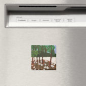 Bomen en bloemen schildermagneet magneet (Insitu (Vaatwasser))