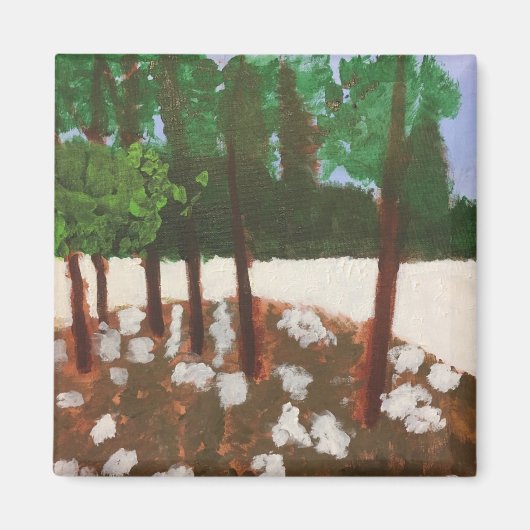 Bomen en bloemen schildermagneet magneet (Voorkant)