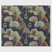 Bomen en dieren cadeaupapier (Vlak)