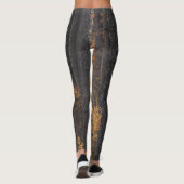 Bomen en goudherfstbladerbladeren leggings (Achterkant)