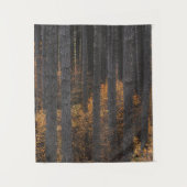 Bomen en goudherfstbladerbladeren wandkleed (Voorkant)