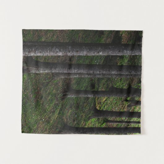 Bomen en groene mos wandkleed (Voorkant (horizontaal))