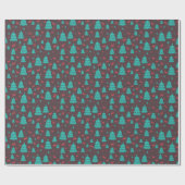 Bomen en herten cadeaupapier (Vlak)