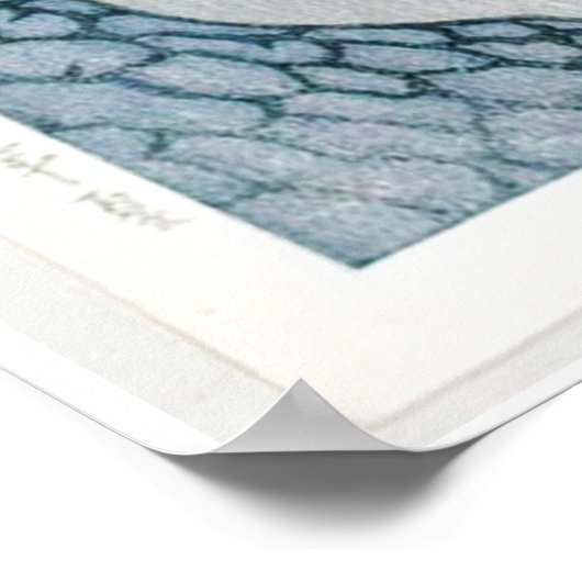 Bomen en het meer Scene Ukiyo-e Poster (Hoek)