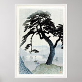 Bomen en het meer Scene Ukiyo-e Poster (Voorkant)