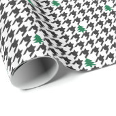 Bomen en Houndstooth Cadeaupapier (Rol Hoek)