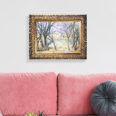 Bomen en huizen, 1885-86 canvas afdruk (Insitu (Woonkamer))