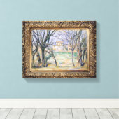 Bomen en huizen, 1885-86 canvas afdruk (Insitu (Houten vloer))