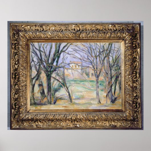 Bomen en huizen, 1885-86 poster (Voorkant)