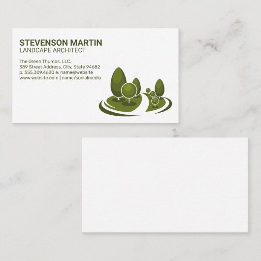 Bomen en landschappen visitekaartje (Voorkant / Achterkant)