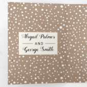 Bomen en lichten kraftpapier voor de winterbruilof drieluik uitnodiging (Binnenzijde eerst)