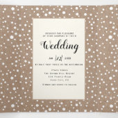 Bomen en lichten kraftpapier voor de winterbruilof drieluik uitnodiging (Binnenkant midden)