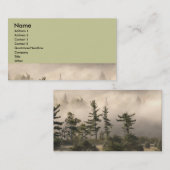 Bomen en mist visitekaartje (Voorkant / Achterkant)