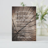 Bomen en Natuur Uitnodiging voor getextureerde bru (Staand voorkant)