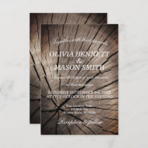 Bomen en Natuur Uitnodiging voor getextureerde bru