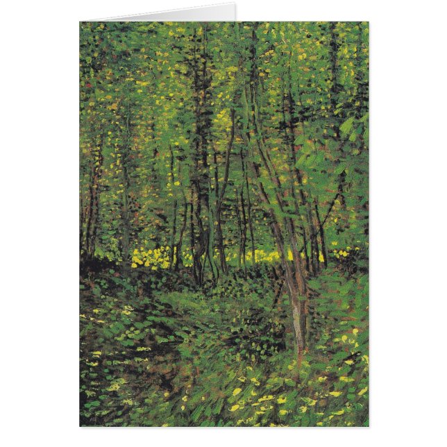 Bomen en ondergroei door Van Gogh (Voorkant)