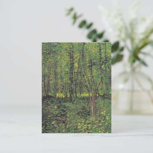 Bomen en ondergroei door Van Gogh Briefkaart (Staand voorkant)