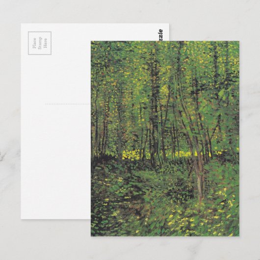 Bomen en ondergroei door Van Gogh Briefkaart (Voorkant / Achterkant)
