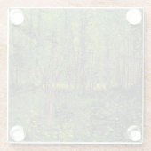 Bomen en ondergroei door Van Gogh Glazen Onderzetter (Achterkant)