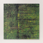 Bomen en ondergroei door Van Gogh schilderende kun Legpuzzel (Horizontaal)