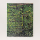 Bomen en ondergroei door Van Gogh schilderende kun Legpuzzel (Verticaal)