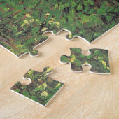 Bomen en ondergroei door Van Gogh schilderende kun Legpuzzel (Zijkant)