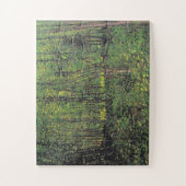 Bomen en ondergroei door Van Gogh schilderende kun Legpuzzel (Verticaal)