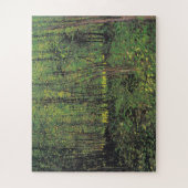 Bomen en ondergroei door Van Gogh schilderende kun Legpuzzel (Verticaal)