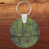 Bomen en ondergroei door Van Gogh Sleutelhanger (Voorkant)