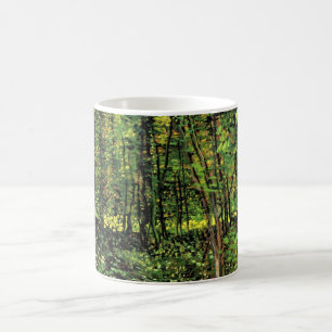 Bomen en ondergroei door Vincent van Gogh Koffiemok
