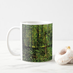 Bomen en ondergroei door Vincent van Gogh Koffiemok